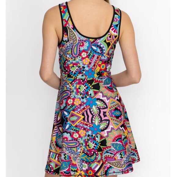 Johnny Was Bee Active Scoop Back Fit and Flare Tennis Dress Shorts - Small - Picture 2 of 7